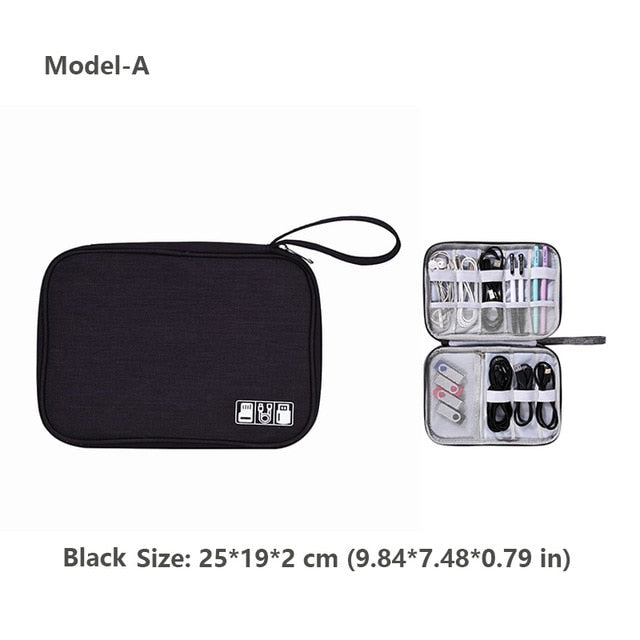 Shockproof Electronic Travel Accessories Digital Bag Earphone Storage Bag Gadgets Pouch Power Bank USB Charger Cable Organizer