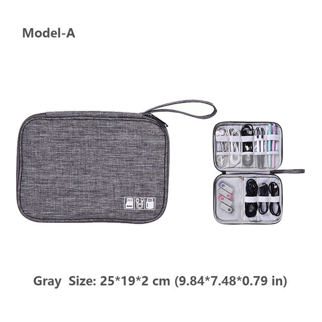 Shockproof Electronic Travel Accessories Digital Bag Earphone Storage Bag Gadgets Pouch Power Bank USB Charger Cable Organizer