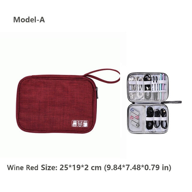 Shockproof Electronic Travel Accessories Digital Bag Earphone Storage Bag Gadgets Pouch Power Bank USB Charger Cable Organizer