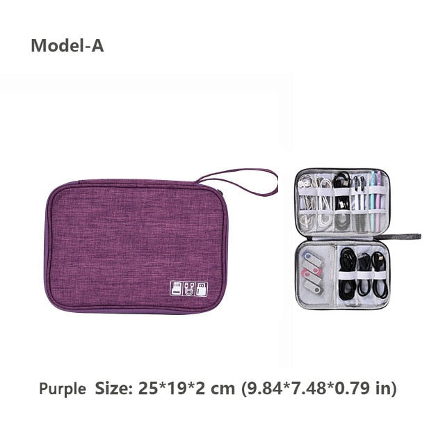 Shockproof Electronic Travel Accessories Digital Bag Earphone Storage Bag Gadgets Pouch Power Bank USB Charger Cable Organizer