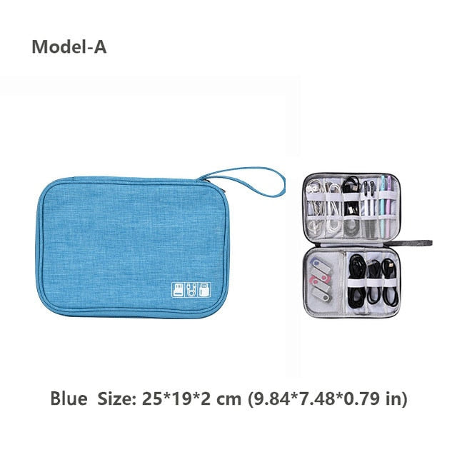 Shockproof Electronic Travel Accessories Digital Bag Earphone Storage Bag Gadgets Pouch Power Bank USB Charger Cable Organizer