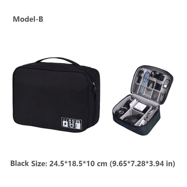 Shockproof Electronic Travel Accessories Digital Bag Earphone Storage Bag Gadgets Pouch Power Bank USB Charger Cable Organizer