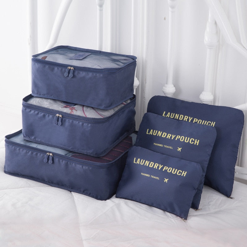 6 PCS Travel Storage Bag Set Luggage Bags