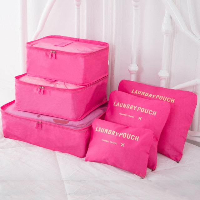 6 PCS Travel Storage Bag Set Luggage Bags